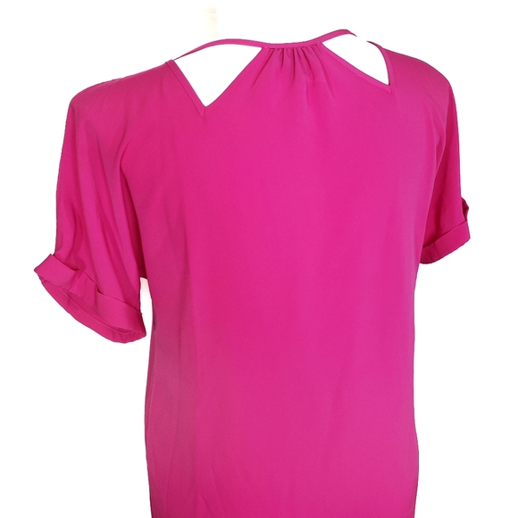 Metaphor Fuchsia Pink Cold Shoulder Dress Size Med - Picture 6 of 11